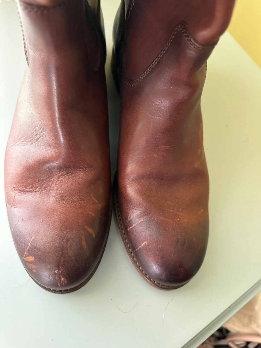 Frye Tall Boots, chestnut brown leather, size 8 - Picture 7 of 10